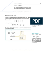 Guia 10 Contenido Simplificacion y Factorizacion de Expresiones Algebraicas