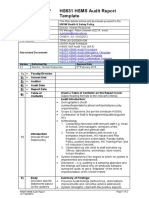 HS631 HSMS Audit Report Template