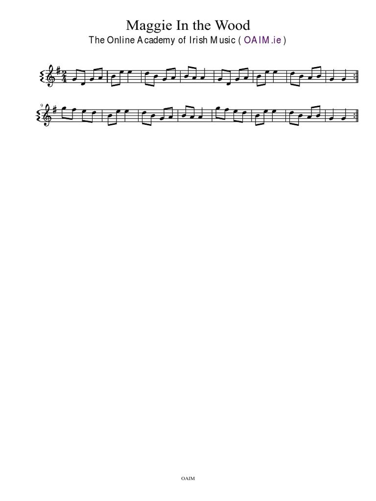 Maggie in The Woods Sheet Music | PDF