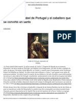 La Emperatriz Isabel de Portugal y El Caballero Que Se Convirtió en Santo - José Carlos Fernández Romero