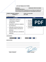 Acta - de - Avance - de - Tutoria - y - Planilla - de - Control - Semanal - MDG - II - JUAN JOSE CARVAJAL MES 1