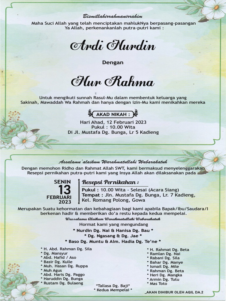 Contoh Undangan | PDF