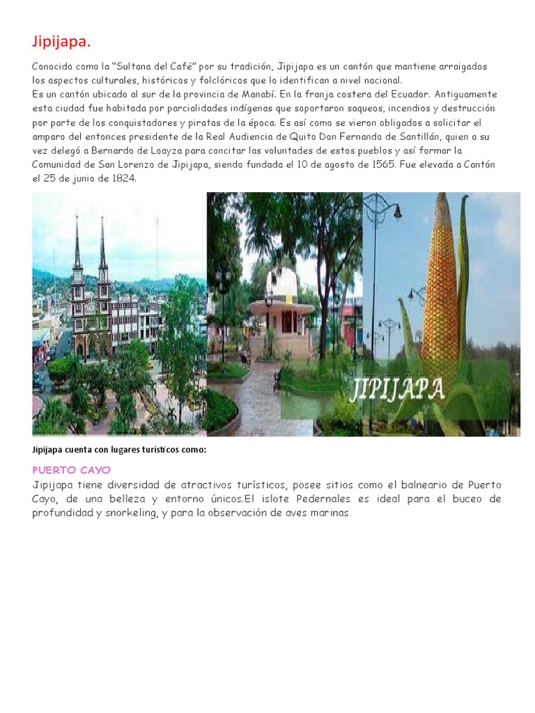 Jipijapa Platos Tipicos | PDF