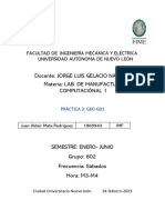 Docente: Jorge Luis Gelacio Nataren Materia: Lab. de Manufactura Computaciónal 1