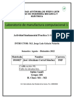 Laboratorio de Manufactura Computacional 1: Actividad Fundamental Practica 3. G00 - G01