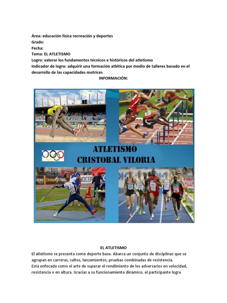 Clases Atletismo 10 | PDF | Deporte del atletismo | Deportes