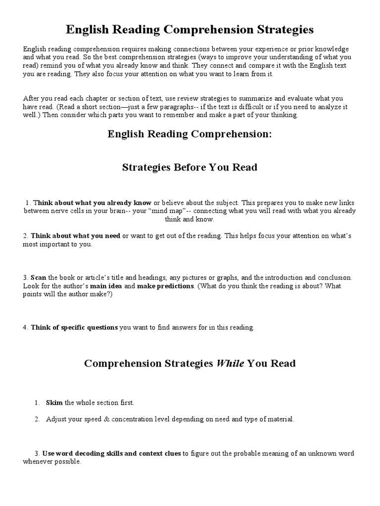 english-reading-comprehension-strategies-pdf-reading-comprehension