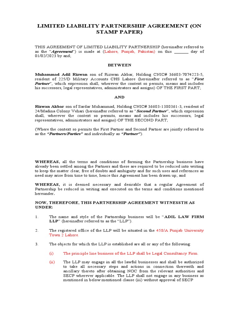 Draft LLP Agreement | PDF