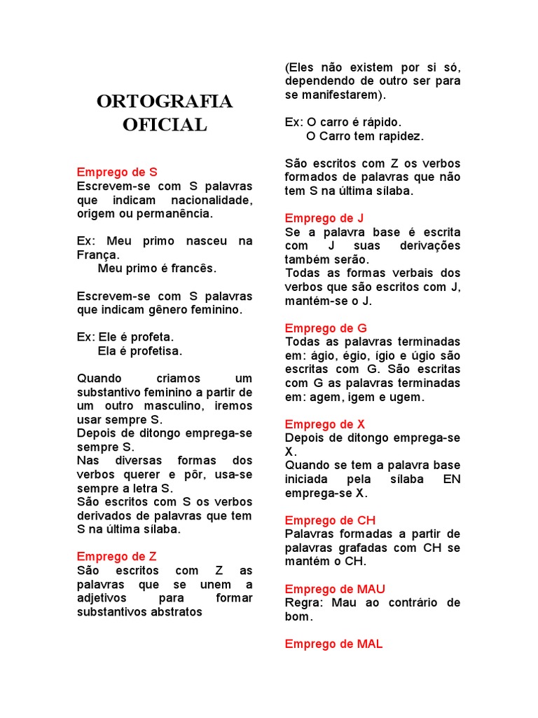 ORTOGRAFIA OFICIAL e o NOVO ORTOGÁFICO | PDF