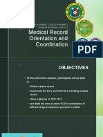 Medical Record Orientation and Coordination