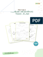 Lembar Mewarnai Tema Alam Printable Gratis Edundu