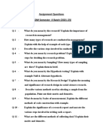 Assignment PGDM SEM-II Batch (2021-23)
