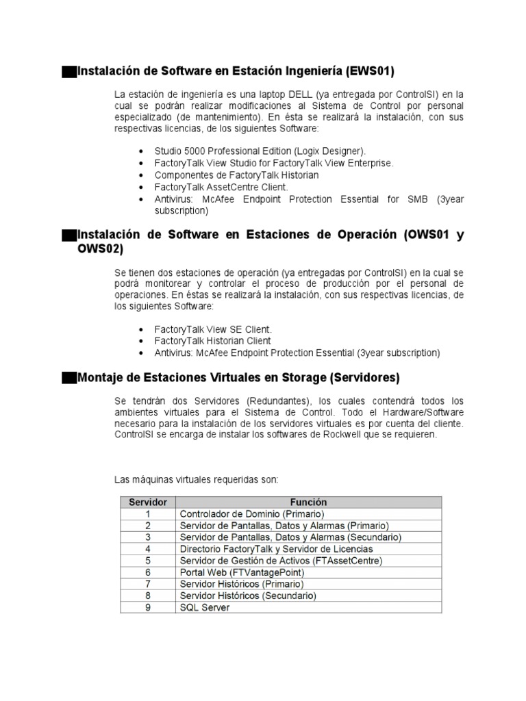 Lista de Software Minsur B2 | PDF