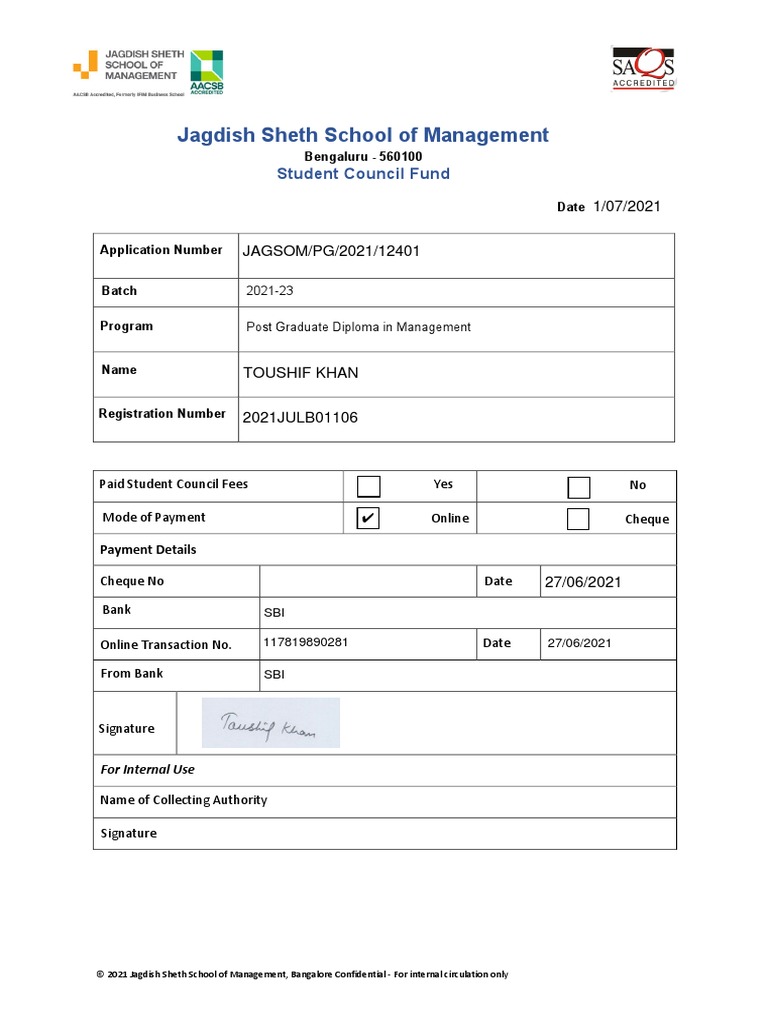 Student Council Fund Application Form | PDF