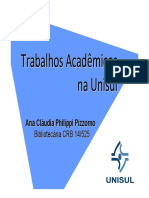 Trabalhos Acadêmicos na Unisul: Orientações para Apresentação