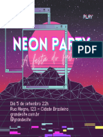 Post para Instagram Digital Festa Balada Neon Party Rave