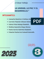 "Año de La Unidad, La Paz y El Desarrollo.