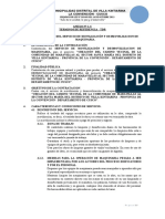 TDR #00 Movilización y Desmovilizacion de Maquinaria