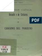 Cansoner - Catala - Cansons Del Pandero - Vidal