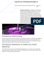 Ultrasonic Machining Process, Working Principles & Advantages