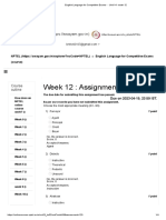 English Language For Competitive Exams - Unit 14 - Week 12