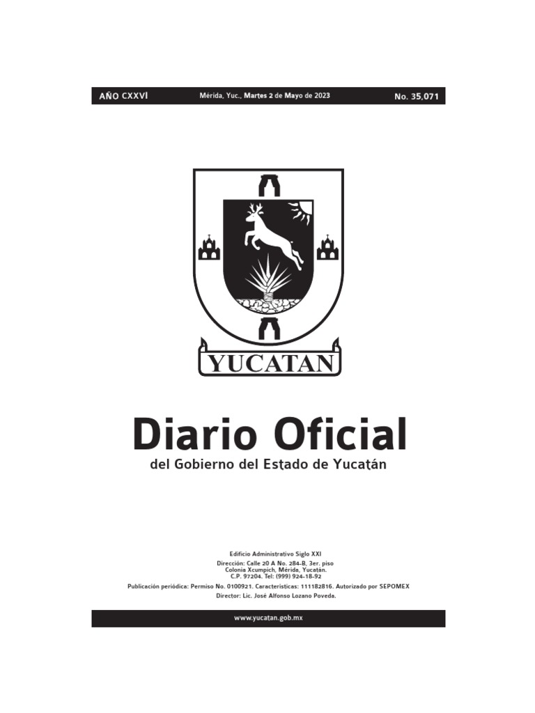 Diario Oficial: Del Gobierno Del Estado de Yucatán | PDF | Judicaturas |  Apelación