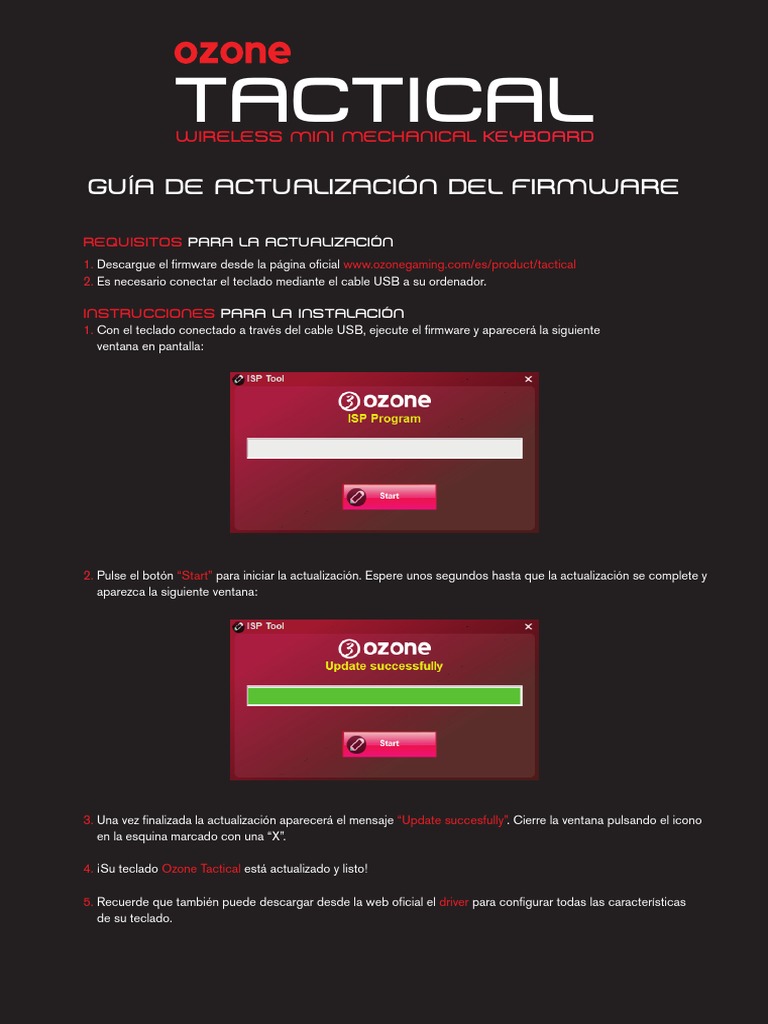 Guia Actualizacion Firmware Tactical (ES) | PDF