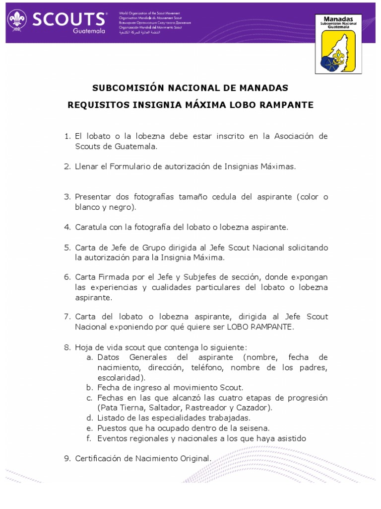 Requisitos para Insignia Lobo Rampante | PDF | Exploración