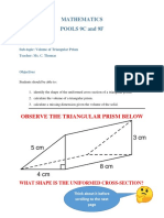 Volume of TRIANGULAR PRISM