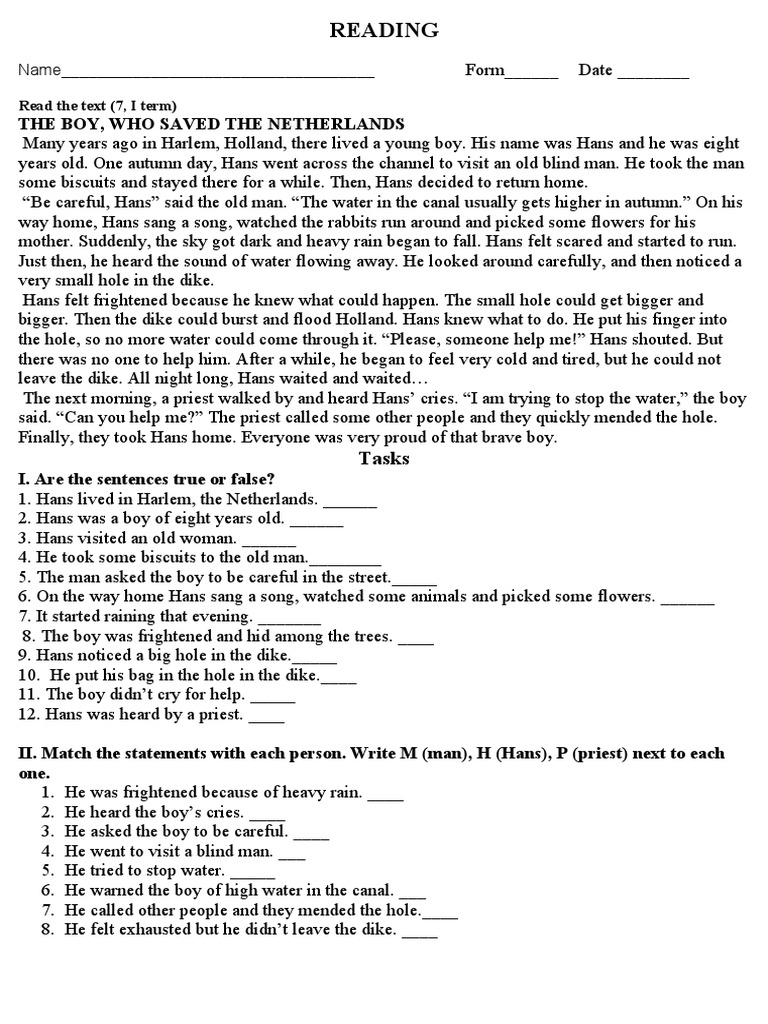 READING 7кл | PDF