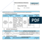 SESIÓN DE APRENDIZAJE #1 - 1 Y 2 Grado