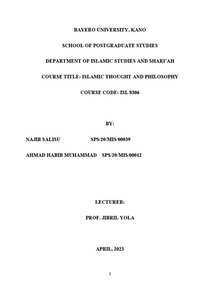 Sultan Muhammad Bello's Political Principles | PDF | Abrahamic Religions