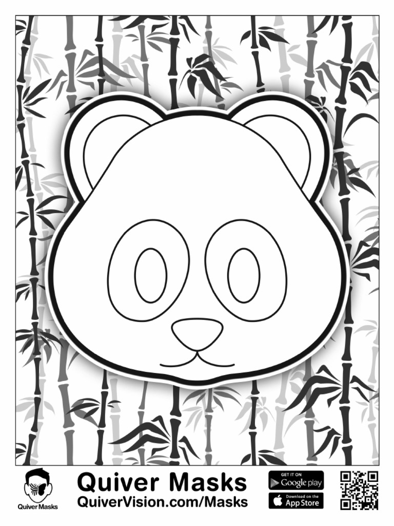Cartoon Panda Mask PDF