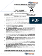 Odisa Aso Reasoning Mental Ability Paper 2016 Indiresult