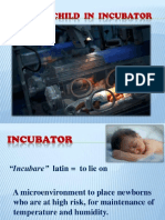 care of child with incubator