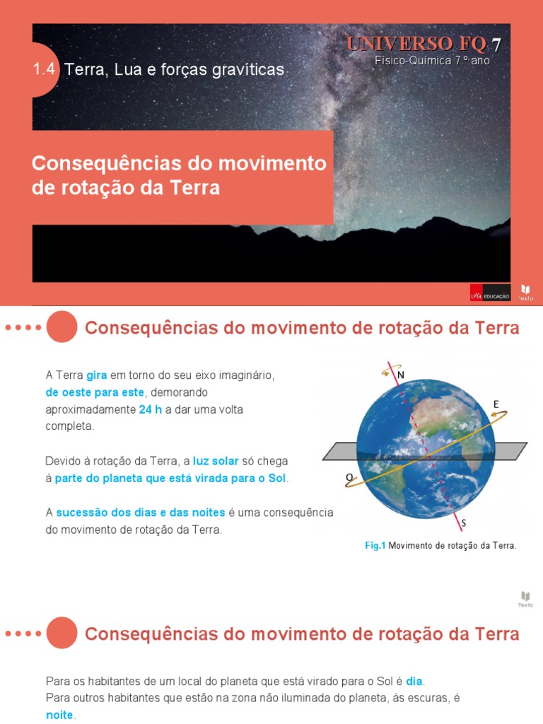 Consequências Do Movimento de Rotação Da Terra - Fisica&Quimica | PDF ...