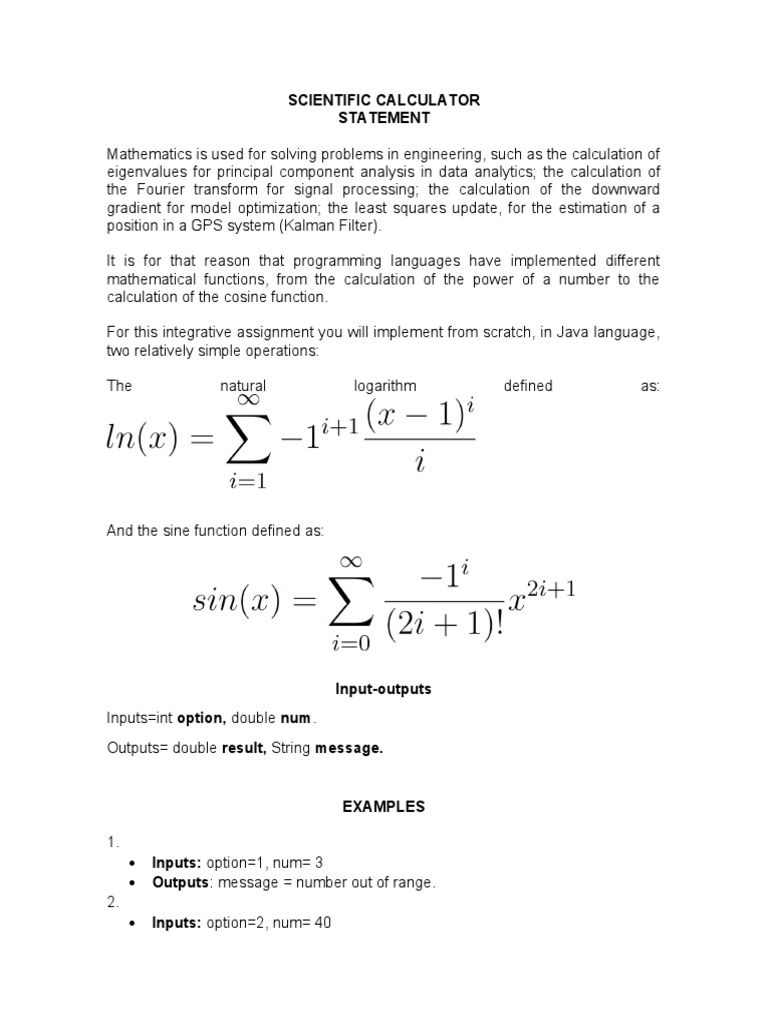 Implementing Natural Logarithm and Sine Functions from Scratch in Java ...