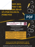 Evaluacion Del Testimonio y de Su Credibilidad en Psicologia Forence.
