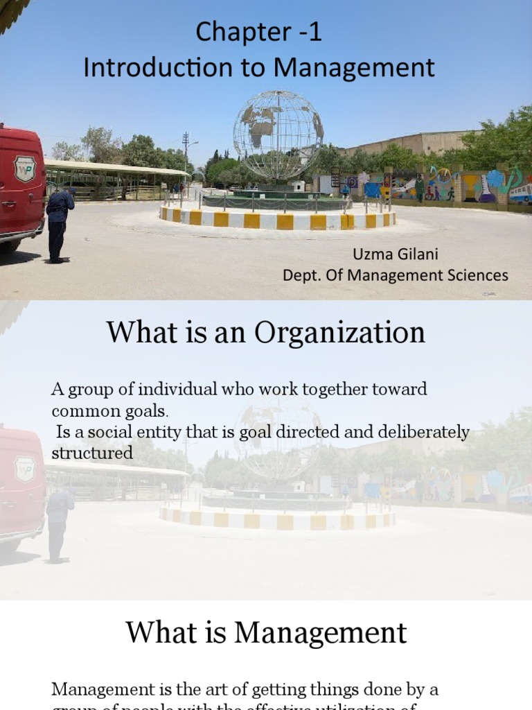 Chapter 1 - Inroduction To Management | PDF