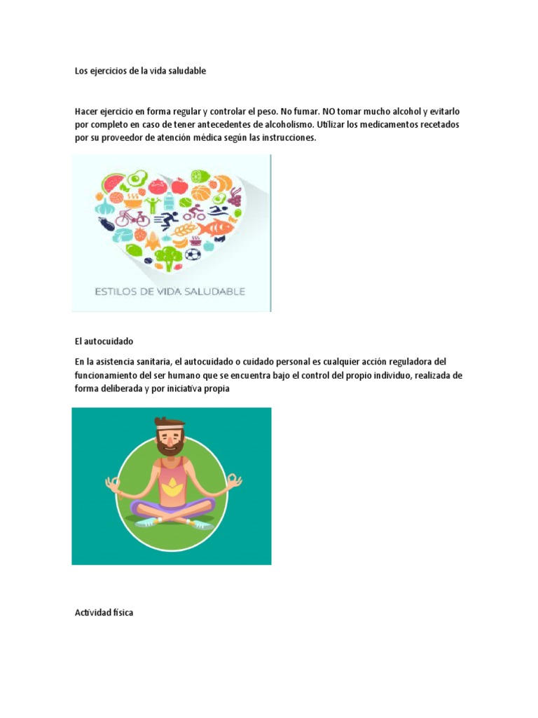 Los Ejercicios de La Vida Saludable | PDF