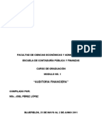 Auditoría Financiera: Módulo sobre conceptos, normas y procedimientos