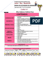 Cronograma de La Semana Del 17 Al 21 de Abril