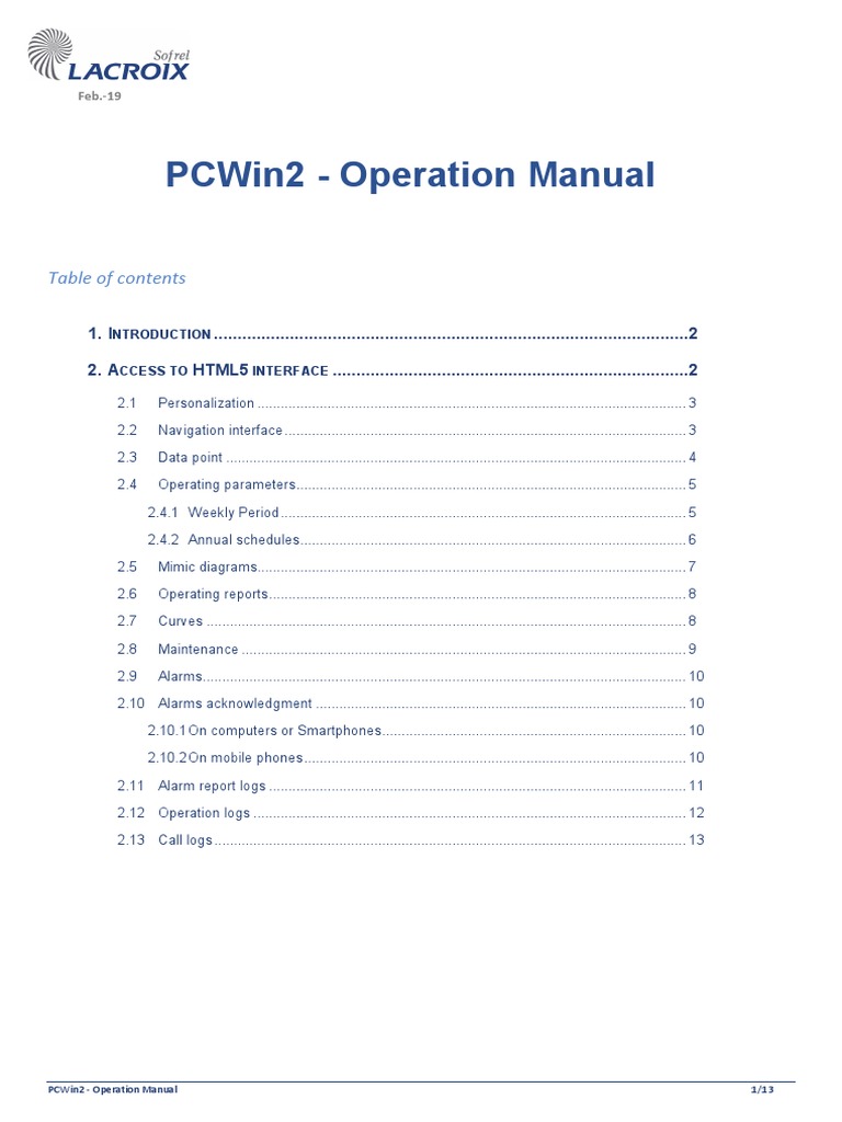 PCWin2 Operation Manual Overview | PDF | Computer Network | Internet