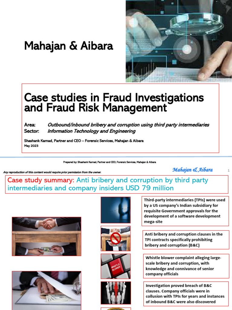 Forensic Case Study PDF Surveillance Bribery