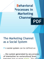 Behavioral Processes in Marketing Channels