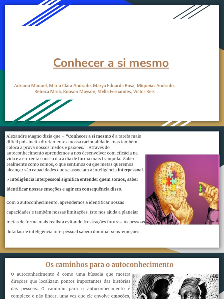 Conhecer A Si Mesmo | PDF | Emoções | Conhecimento