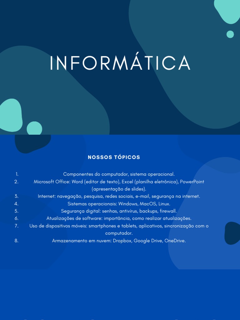 Informática 1 Pdf Sistema Operacional Malware
