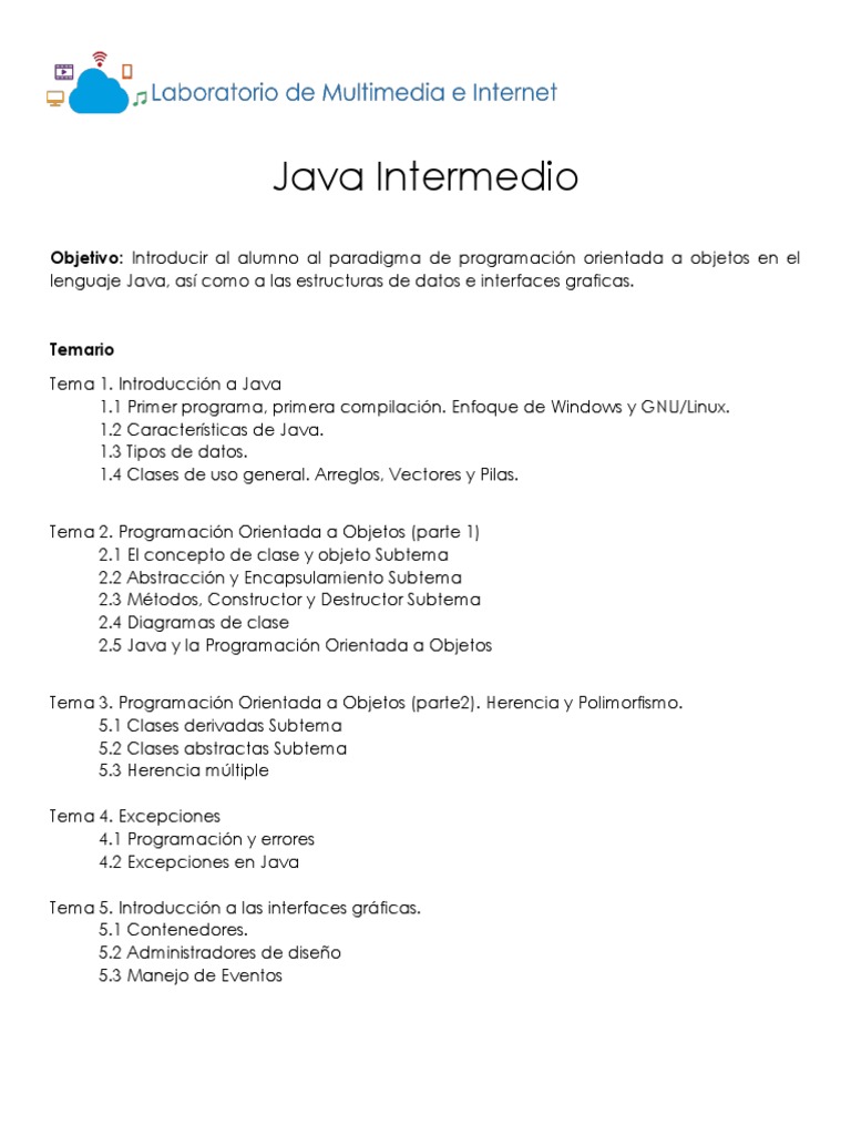 Curso Intermedio de Java y POO | PDF