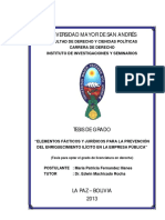 Universidad Mayor de San Andrés: (Tesis para Optar El Grado de Licenciatura en Derecho)