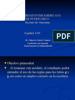 Universidad Interamericana de Puerto Rico Recinto de Guayama Español 1101